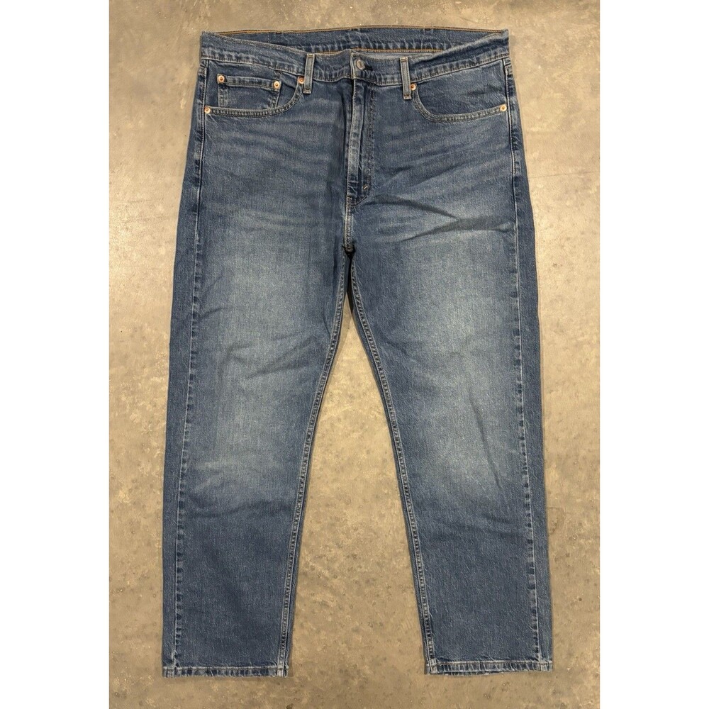 Levis 505 Jeans Mens 38x30 Blue Regular Straight Leg Cotton Blend Denim